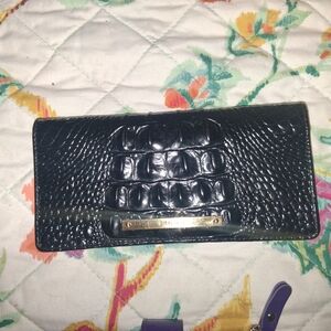 Brahmin Black Croc-Embossed Wallet